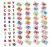 SOPOTUTU Cartes Éducatives pour Garçon Fille Chiffres et Lettres Jeu Ludique de Cognition et Apprentissage de Orthographe Pédagogique pour Garçons et Filles Set Polyvalent Apprentissage