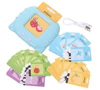 SOPOTUTU Cartes Flash Parlantes Bilingues pour Garçon Fille Jeu Éducatif Précoce Dispositif Apprentissage Linguistique Facile à Utiliser Stimule la Cognition Mémoire des Tout-Petits Cadeau