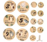 SOPOTUTU Cartes Mois avec Support Disques Ronds pour Photographie et Décoration Accessoire Naissance Cadeau Première Née