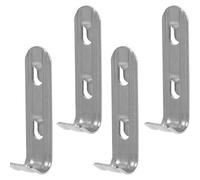 SOPOTUTU Clips de Fixation en Acier Inoxydable pour Étagère de Réfrigérateur et Congélateur, Support Robuste 4 Pièces, Accessoire Frigorifique Pratique, Installation Rapide et Sécurisée