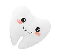 SOPOTUTU Coussin Dent Peluche avec Expression Yeux Fermés Coussin Décoratif Doux pour Garçon Fille Rappel Ludique pour Brosser Les Dents pour Maison et Bureau