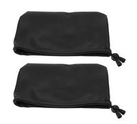 SOPOTUTU Coussinets D'aisselles pour Béquilles Bras, Rembourrage Épais en Cuir Noir Imperméable, Paire Confortable pour Aides la Mobilité, Accessoires pour Béquilles Santé et