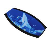 SOPOTUTU Couvre-Sangle de Masque de Plongée en Néoprène Double Couche Souple pour Sangle Taille Réglable Motif Baleine Snorkeling et Plongée sous-Marine Accessoire Antidérapant et