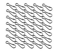 SOPOTUTU Crochet à Ouverture Rapide en Métal Noir, Lot de 100 Pièces
