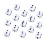 SOPOTUTU Dés Éducatifs De Fractions Manipulables pour Maternelle, 15 Pièces Blanches, Jeux De Fractions Ludiques, Apprentissage Mathématique pour Garçon Et Filles, Outil Pédagogique Scolaire