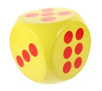 SOPOTUTU Dés Mousse Géants Jaune Éducatif Mousse Sûr pour Garçon Fille pour Jeux de Fête Apprentissage Mathématique et Activités Classe