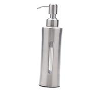 SOPOTUTU Distributeur de Acier Inoxydable Visible Bouteille Ronde pour Salle de Bain Flacon Pressable pour Lotion Shampooing et Gel