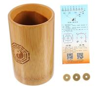 SOPOTUTU Divination Game Prop Bamboo Fortune-Telling Bucket Chinese Style Wear-Resistant for Buddhist Supply and Family Fun