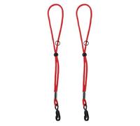 SOPOTUTU Dragonnes Réglables pour Ski 25 Cm, Laisses Élastiques Rouges Anti-perte pour Moufles D’hiver Adultes, Accessoires de Ski Résistants à L’eau pour Sports de Neige en Extérieur