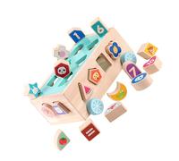 SOPOTUTU Éducatif Bois Solide pour Éveil Sensoriel et Reconnaissance des Formes Jeu de Construction Montessori Adapté Aux Tout-Petits et Préscolaires Développement Motricité Fine et du Tri