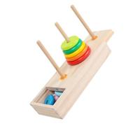 SOPOTUTU Éducatif Empilage Bois Arc-Ciel Tour Géométrique Niveaux Jeu Apprentissage Précoce pour Garçon et Fille Développement Motricité Fine et Logique