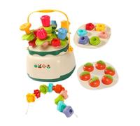 SOPOTUTU Éducatif Garçon Fille Empilable Enfiler Couleur Vive Développement Motricité Fine Concentration et Reconnaissance des Formes Jeu Éveil et Portable pour Tout Petits