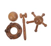SOPOTUTU Ensemble De Massage En Bois 4 Pièces Compact Et Multifonctionnel, Fatigue, Relaxation Bureau Et Voyage, Accessoire Bien-être Naturel