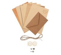 SOPOTUTU Ensemble de Papeterie Vintage 72 Pcs A5 Papier à Lettres Kraft Ancien et Enveloppes Assorties pour Correspondance Rétro, Invitations Mariage et Notes Personnelles,