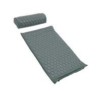 SOPOTUTU Ensemble Tapis D'acupression et Coussin Massant Gris, Tapis de Massage par Points D'acupuncture, Coussin pour Relaxation Musculaire, Stimulation Circulation Sanguine, Bien-être