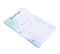 SOPOTUTU Fiches D'information Client Perforées 21,6 X 14 Cm Vertes, Papier Qualité 50 Pcs pour Classeurs 3 Trous, Cartes de Profil Client pour Bureaux, Petites Entreprises et Organisation