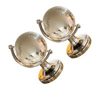 SOPOTUTU Globe Géographique Pivotant en Cristal 4 CM Lot de 2 pour Décoration Bureau et Maison