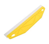 SOPOTUTU Grattoir de Surface Murale en Acier Inoxydable Règle Intégrée, Outil Précis pour Projet de Papier Peint et Rénovation Maison, Finition Jaune Plastique