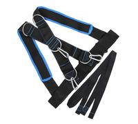 SOPOTUTU Harnais de Résistance pour Entraînement Fitness Bandoulière Épaule Rembourrée Sangle Sled Workout pour Renforcement Endurance et Vitesse Bande Exercice Antidérapante Noir et Bleu