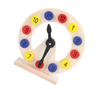 SOPOTUTU Horloge Bois Éducative pour Garçon Fille Dapprentissage Montessori Coloré Forme de Réveil Multifonction Blocs Numériques pour Développement Intellectuel des Tout Petits Garçons et