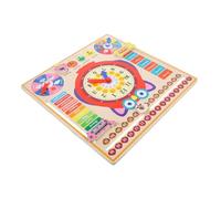 SOPOTUTU Horloge Éducative Bois pour Garçon Fille Comprendre Heure avec Horloge Apprentissage Colorée Pédagogique et Sûre pour Développement Cognitif et Reconnaissance