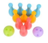 SOPOTUTU Jeu de Bowling Garçon Fille Intérieur Extérieur Set Sportif Lancé Jeu Interactif Parent Garçon Fille Adaptée Couleurs Aléatoires Couleur Aléatoire