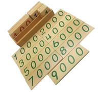 SOPOTUTU Jeu de Cartes Numériques en Bois Numérotées de 1 à 9000, Mini Cartes Éducatives pour Garçon et Filles, D’éveil et Apprentissage des Chiffres, pour Développement Cognitif des 3 Ans