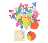 SOPOTUTU Jeu Éducatif Bois Mathématiques Fractions pour Garçon Fille Plateau Cognition Apprentissage Précoce des Chiffres et Manipulation Ludique