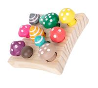 SOPOTUTU Jeu Montessori Bois pour Tout-Petits Sélection de Formes et Correspondance de Jeu Éducatif de Récolte de Champignons Bois pour Filles et Garçons Automne Développement Motricité