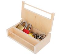 SOPOTUTU Jeu Montessori Boîte à Serrures Bois Éducative pour Tout-Petits Activités de Motricité Fine et Concentration Coffret Verrouillage Multifonctions pour Apprentissage et Jeu