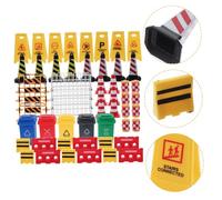 SOPOTUTU Jouets Éducatifs Mini Panneaux de Signalisation Routière pour Garçon Fille Apprentissage Sécurité et Simulation de Barricades de Circulation Accessoires Réalistes pour Jeux Éveil