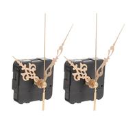 SOPOTUTU Kit de Mécanisme D'horloge à Quartz Silencieux 2pcs Aiguilles Or en Plastique et Fer, Installation Facile, Compatibilité Flexible pour Bureau et DIY