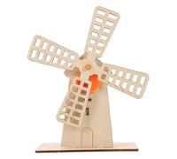 SOPOTUTU Kit Montessori Éducatif Moulin à Vent Bois DIY avec Transmission par Rouages pour Garçon Fille Matériel Didactique Stem pour Apprentissage Mécanique et Activité Familiale Manuelle