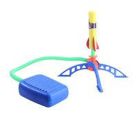 SOPOTUTU Lanceur de Fusées Pneumatique pour Garçon et Filles, Kit de 4 Pièces 3 Fusées en Mousse, Couleur Aléatoire, Jeu D'extérieur pour Jardin, Parc et Pique-niques, Couleur Aléatoire