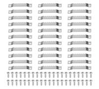 SOPOTUTU Lot de 100 Crochets Muraux Dentelés Vis, Support pour Cadre Photo en Métal Argenté, Matériel D'accrochage de Tableaux Robuste pour Mur, Utilisation Bureau et Maison