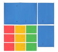 SOPOTUTU Lot de 12 Dossiers Suspendus A4 en Carton Épais Crochets Métalliques Organisateur de Factures Coloré Porte-Documents Pratique pour Bureau et École