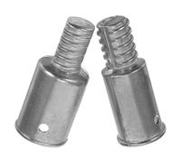 SOPOTUTU Lot de 2 Adaptateurs Filetés Métalliques Argentés pour Manches de Balai 22 Mm et 25 Mm Accessoires Universels pour Outils de Nettoyage, Rallonges Résistantes aux