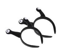 SOPOTUTU Lot de 2 Bandeaux D’antenne D’escargot Noirs, Serrage-têtes Légers en Plastique pour Fête, Cosplay et Déguisement Garçon et Filles et Adultes, Accessoires Cheveux Fête Unisexes,
