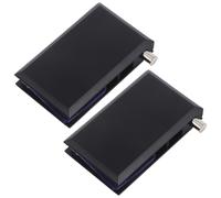 SOPOTUTU Lot de 2 Charnières à Barillet pour Portes Vitrées, Charnières Pivotantes en Alliage de Zinc, Finition Noire Mate, Adaptées aux Portes d'Armoire sans Cadre