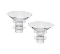 SOPOTUTU Lot de 2 Inserts de Bride en Silicone Transparent pour Tire-lait Portable, 13 Mm, Petite Taille, Réutilisables et Confortables, Adaptés à L’allaitement Maternel à Domicile