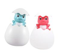 SOPOTUTU Lot de 2 Jouets de Bain pour Bébé Œufs Dinosaure Flottants Verts et Rouges en Abs Écologique Jouets de Bain pour Tout-Petits Dès 3 Ans Éducatif