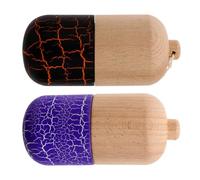 SOPOTUTU Lot de 2 Kendama Pilule en Bois Corde Robuste, Éducatif à Lancer et Attraper, Coordination Œil-Main pour Garçon et Filles, Couleurs Aléatoires, Jeu Traditionnel Couleur Aléatoire