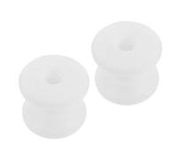 SOPOTUTU Lot de 2 Rouleaux d'ancrage Blancs en Nylon Pivotants, Grosse Taille 2,4x2,4x2,2 Pouces, Roue de Remplacement pour Guide D'étrave Bateau et Kayak, Accessoires Nautiques