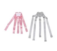 SOPOTUTU Lot de 2 Sangles de Sécurité à Cinq Points pour Poussette et Chaise Haute Bébé Ceinture Réglable Bicolore Harnais Antichute Doux pour Peau Sensible Compatible Voyages et Repas