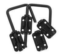 SOPOTUTU Lot de 2 Verrous de Porte Coulissante Intérieure Réglables Multi-angles en Acier Noir, Loquet de Sécurité Garçon et Filles Silencieux pour Baie Vitrée et Porte-fenêtre,