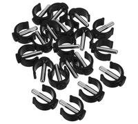 SOPOTUTU Lot de 20 Clips de C pour Déambulateur Pliable Accessoires Universels Compatibles Tubes Ø22 MM Verrous à Goupille 28 MM Noirs Kit de Réparation pour Béquilles et Cannes de