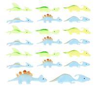 SOPOTUTU Lot de 20 Jouets Dinosaures Extensibles pour Doigts, Figurines Animales Flexibles, Jouets Sensoriels Coloris Aléatoire, pour Fêtes et Récompenses Scolaires Style Style Aléatoire
