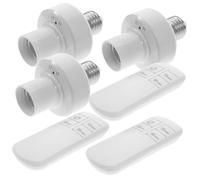 SOPOTUTU Lot de 3 Douilles de Lampe E27 Télécommande, Contrôle Intelligent, Matériau ABS et Alliage d'Aluminium, Compatible Ampoules Économiques et Incandescentes, Usage Domestique