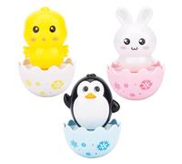 SOPOTUTU Lot de 3 Jouets à Bascule pour Bébé de Dessins Animés, Gobelets à Attraper pour Tout-Petits, Jouets Sensoriels Sûrs et Colorés, pour Développement Moteur Intérieur et Extérieur
