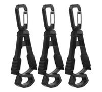 SOPOTUTU Lot de 3 Pinces à Outils Multifonctionnelles en Plastique Noir, Clips Porte-moufles Légers et Portables, Porte-clip pour Travail Extérieur, Sport et Rangement Pratique